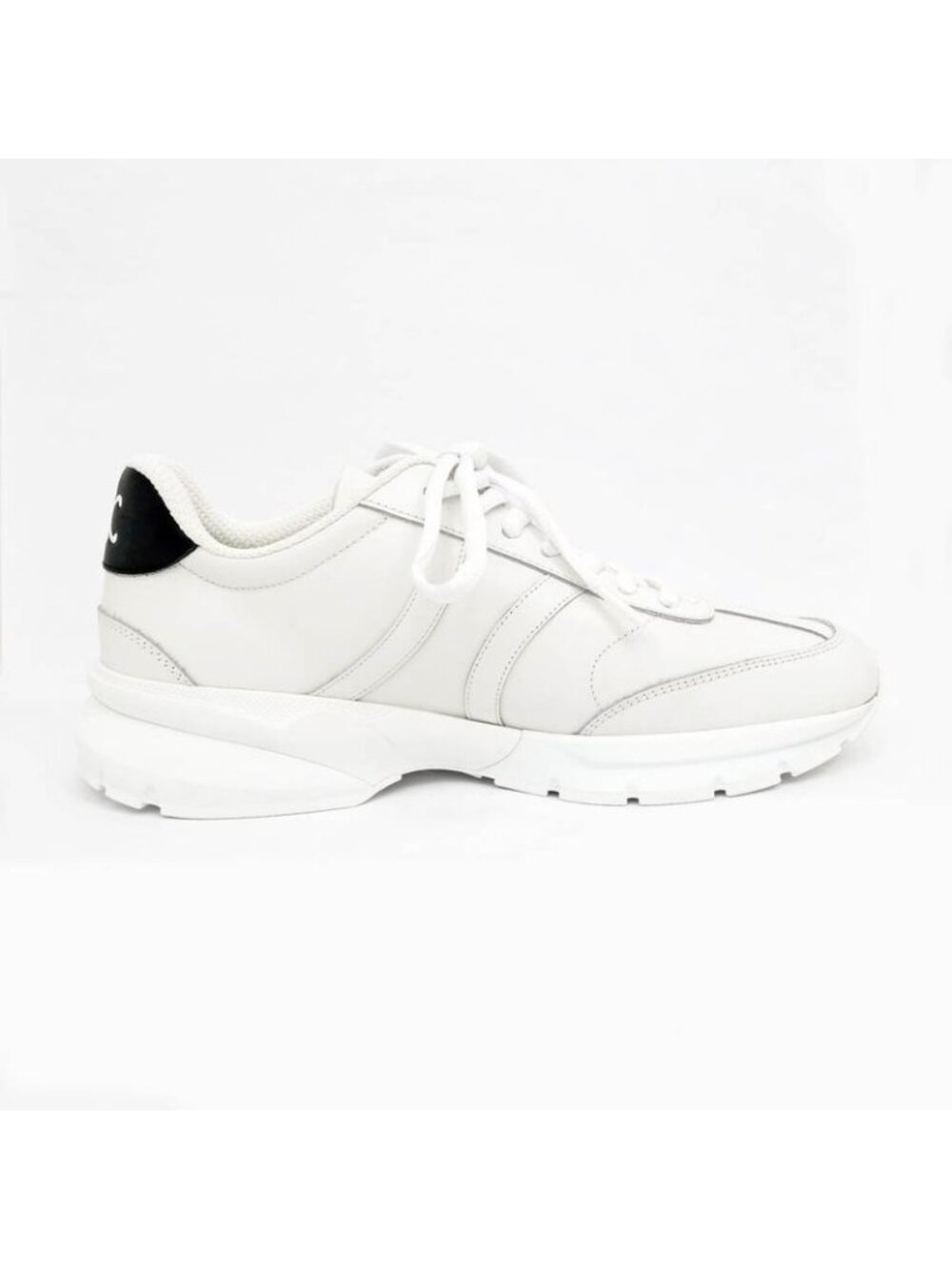 Celine Sneakers White Black 35929 Size 39 Shoes - Picture 2 of 10